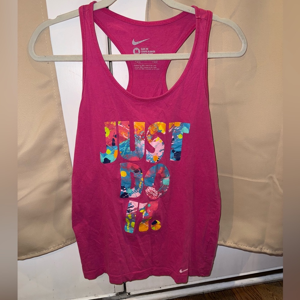 Pink Nike athletic tank